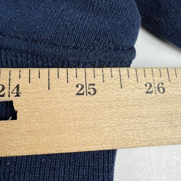 VTG Notre Dame Fightin Irish Sweatshirt Large Blue Faded Plaid Logo Crewneck - Picture 14 of 15